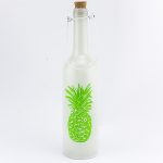 Bela staklena LED flaša